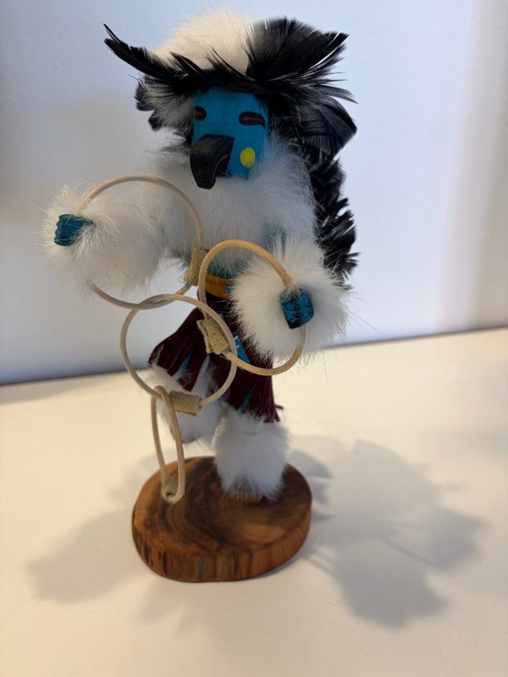 Vintage Kachina Doll Hoop Dancer, signed, Hopi,